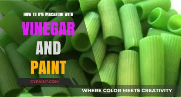 Easy Macaroni Dyeing: Vinegar and Paint Crafting Guide