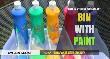 Dyeing Rice for Sensory Bins: Using Paint for Colour