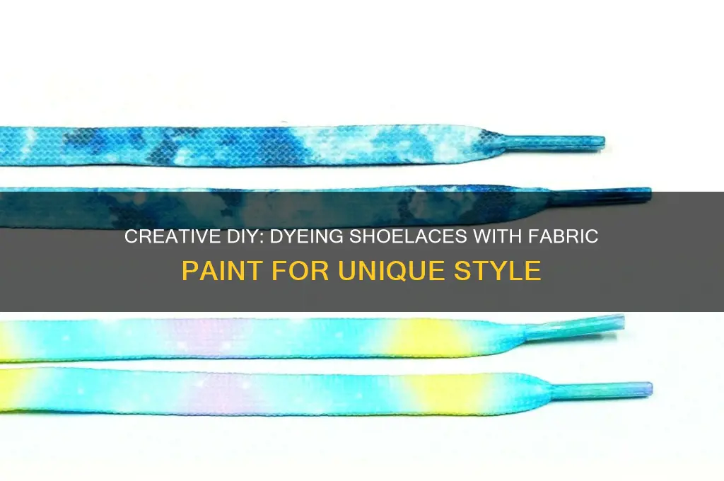 how to dye shoelaces with fabric paint