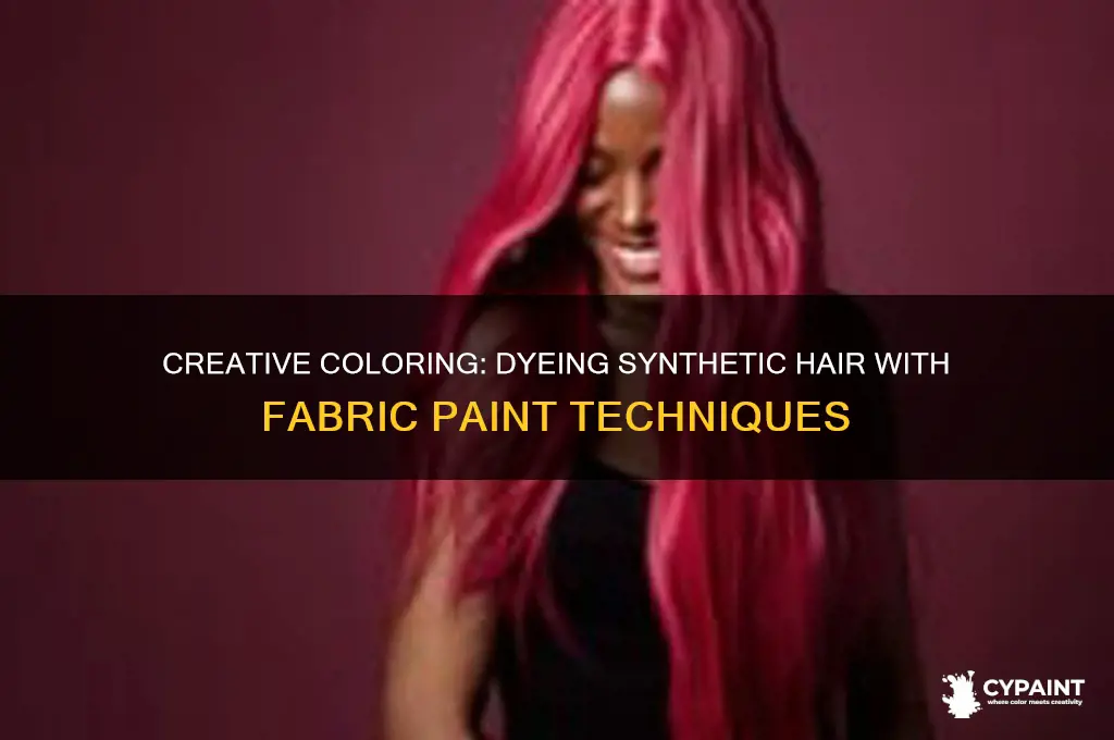 how to dye synthetic hair with fabric paint
