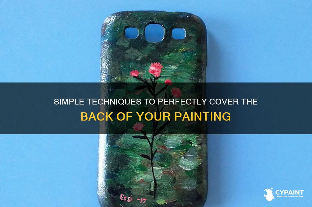 how to easily cover the back side of a painting