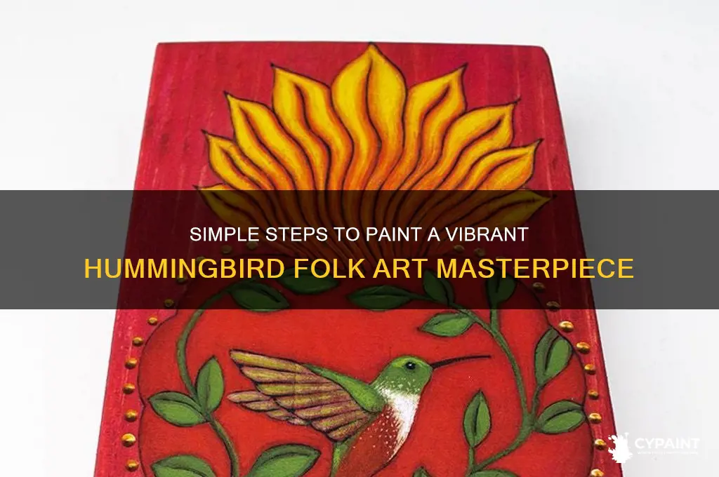 how to easily paint a hummingbird folk art