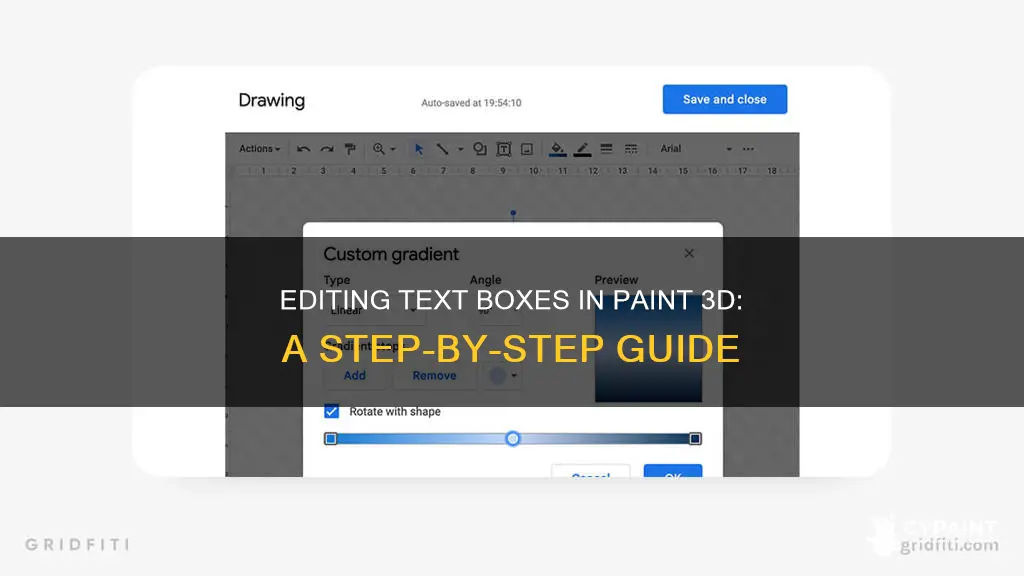 how to edit a text box in paint 3d