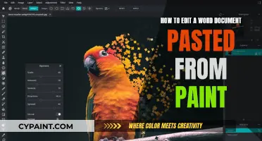 Editing Tricks: Pasting from Paint to Word