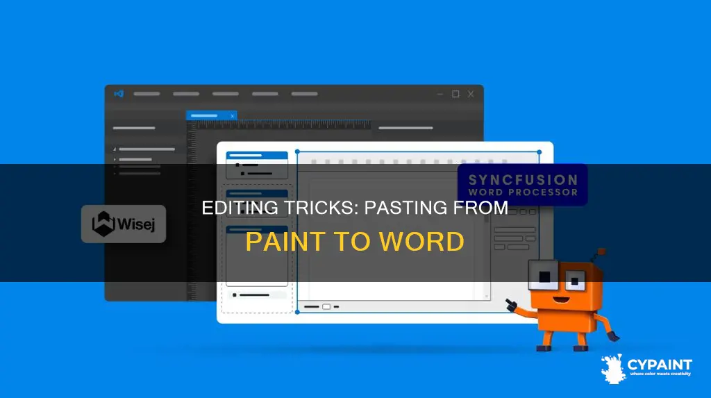 how to edit a word document pasted from paint