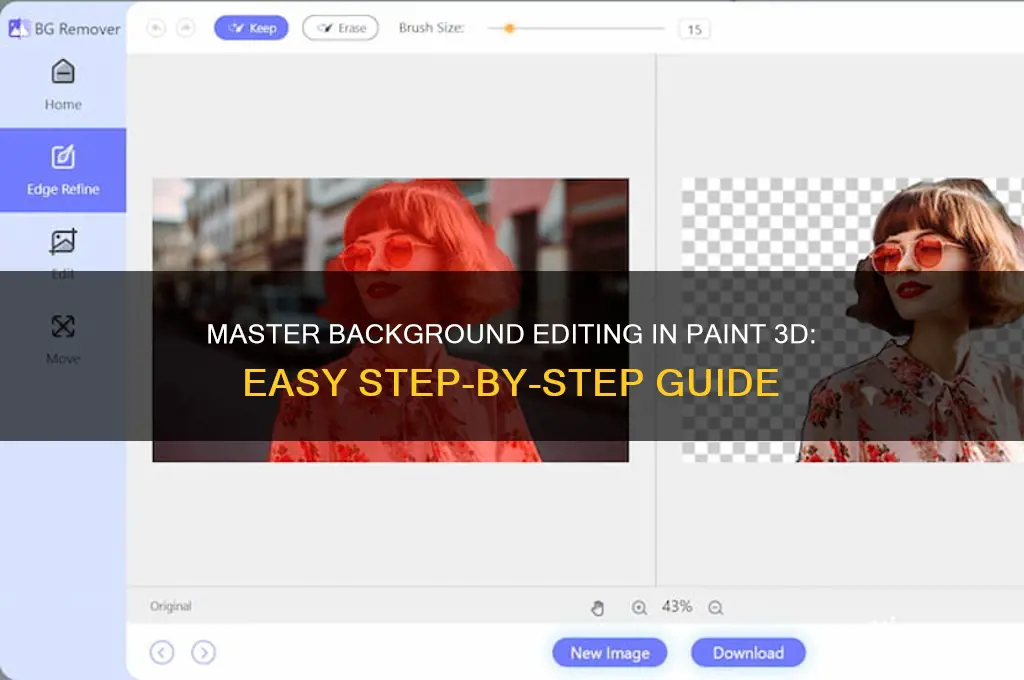 how to edit background in paint 3d