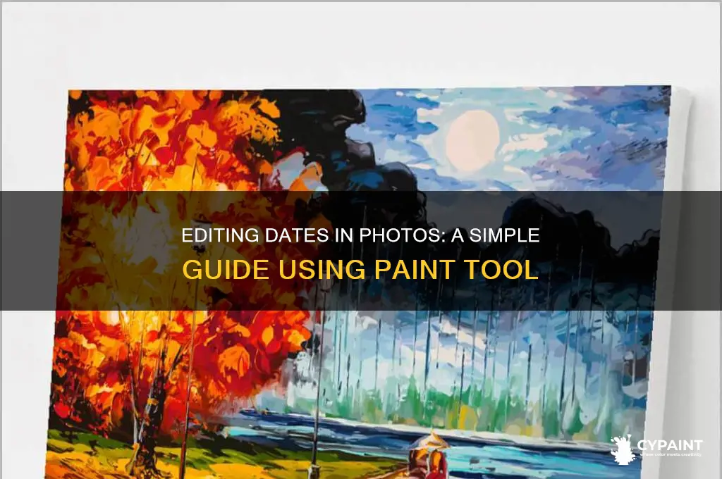 how to edit date in photo in paint