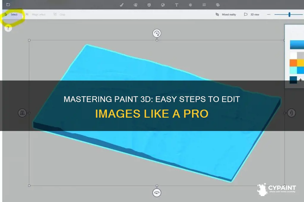 how to edit image in paint 3d