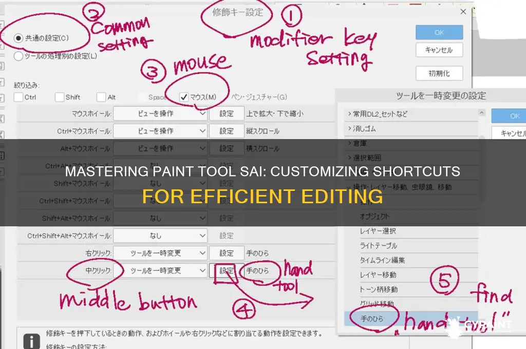 how to edit paint tool sai short cuts