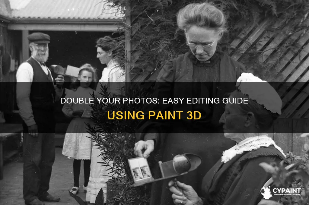 how to edit photo in paint 3d to double photos