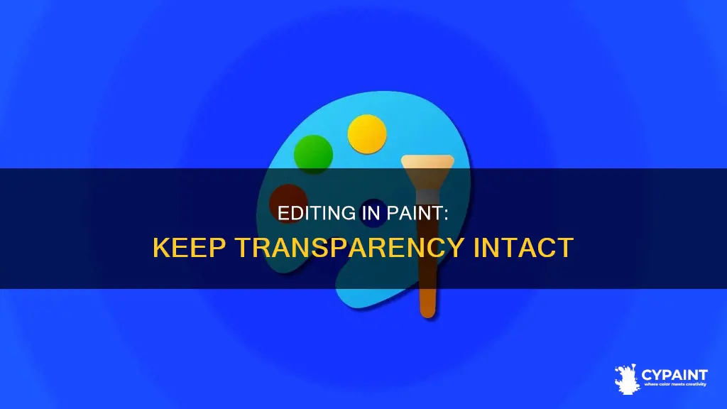how to edit something in paint without losing transparency