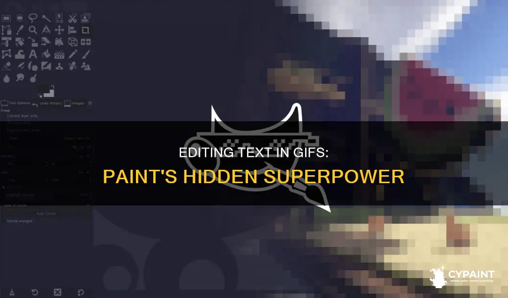 how to edit text in a gif in paint