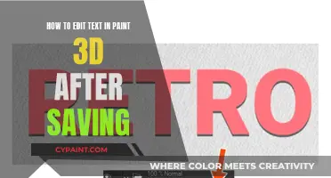 Editing Text in Paint 3D: A Post-Save Guide