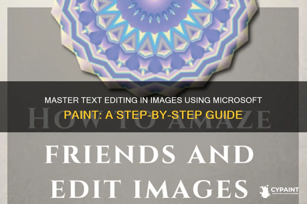 how to edit the text in an image in paint