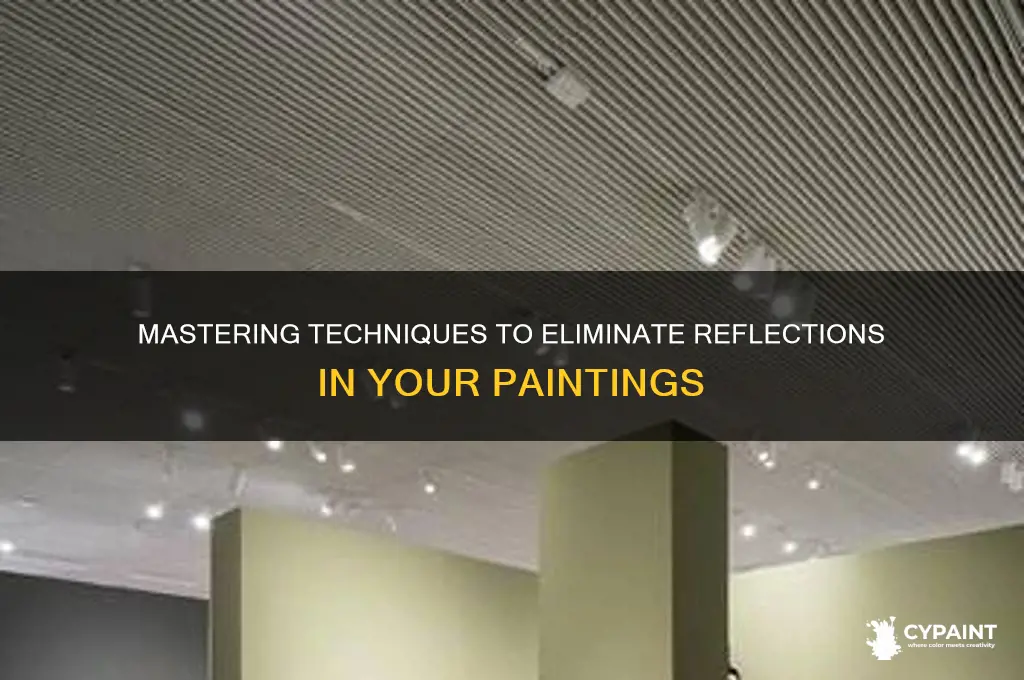 how to eliminate reflections in a painting