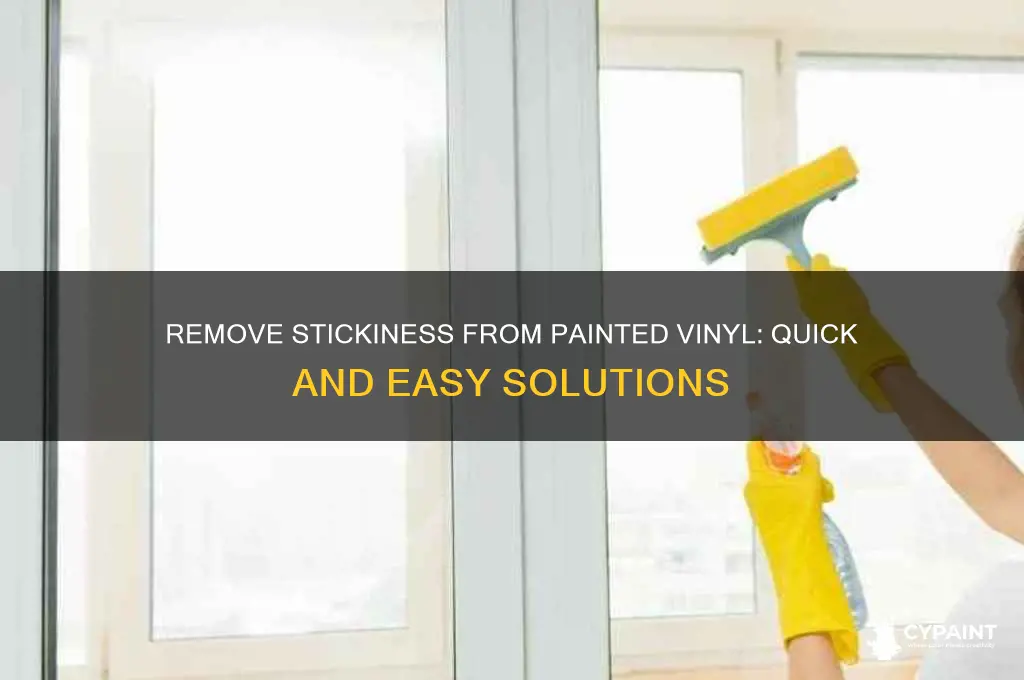 how to eliminate stickiness from painted vinyl