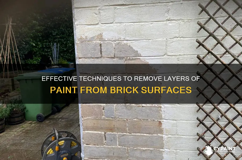 how to emove layers of paint from brick