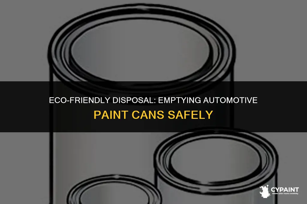 how to empty automotive paint cans for disposal