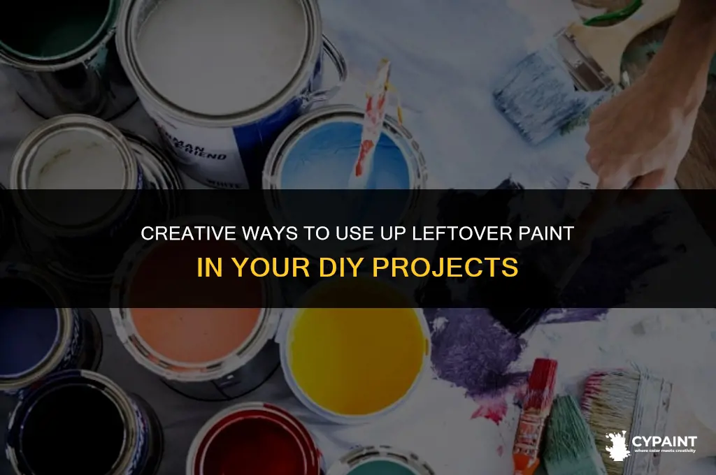 how to empty left over paint in can