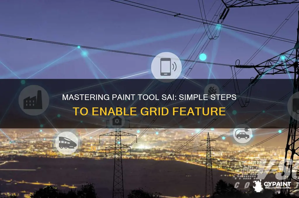 how to enable grid in paint tool sai