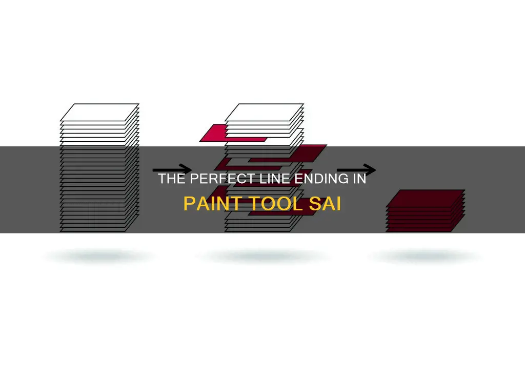how to end a line in paint tool sai