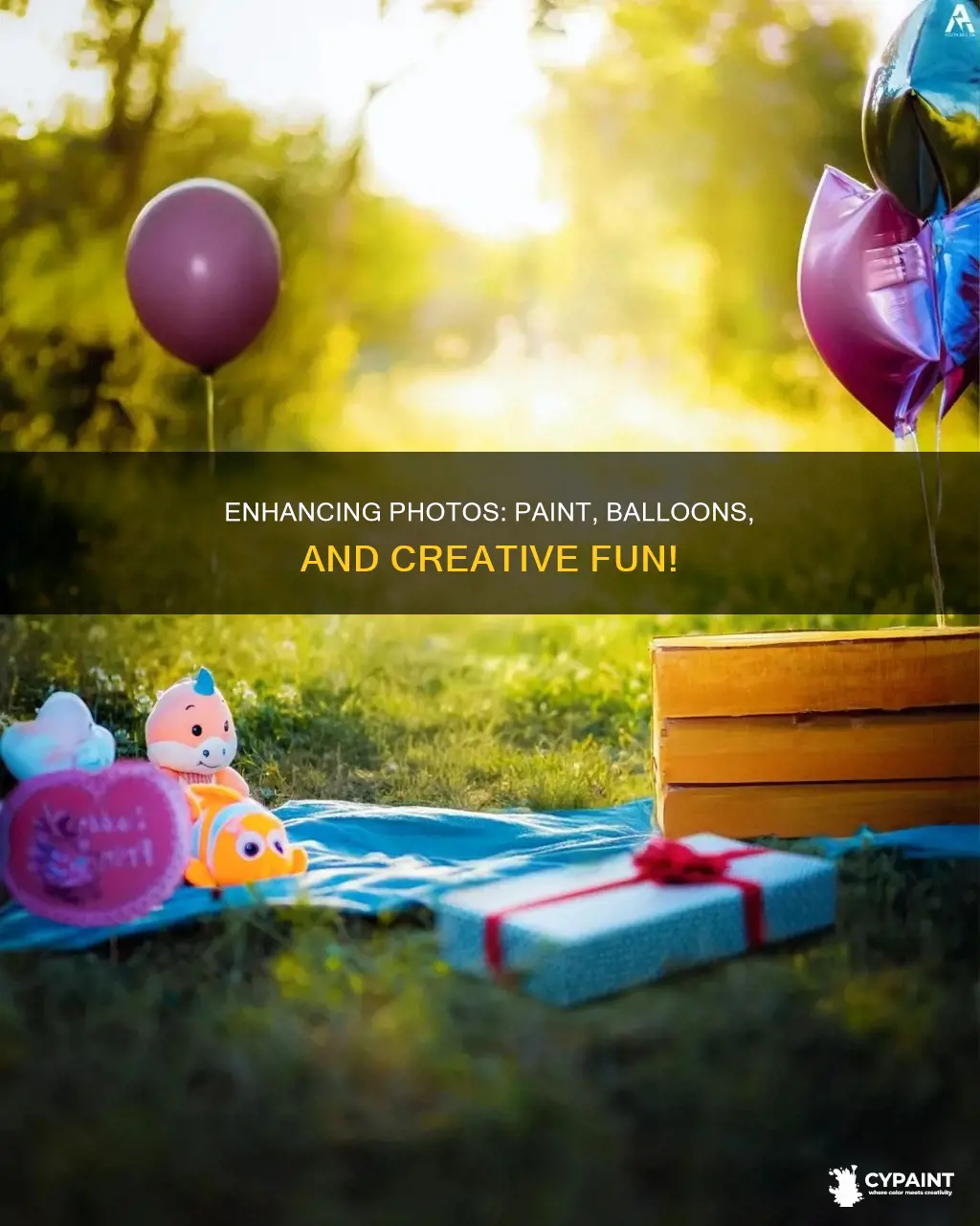 how to enhance a pciture in paint with balloons