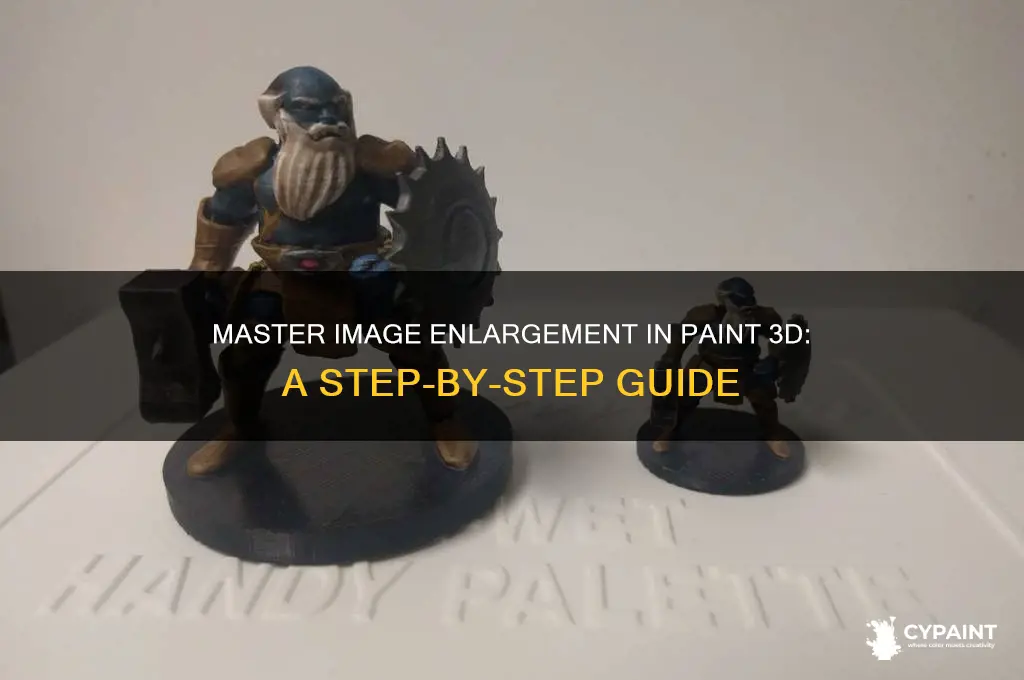 how to enlarge an image paint 3d