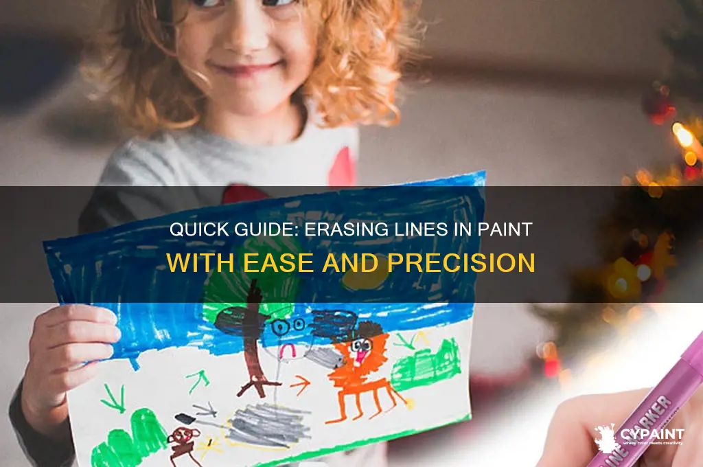 how to erase a line on paint
