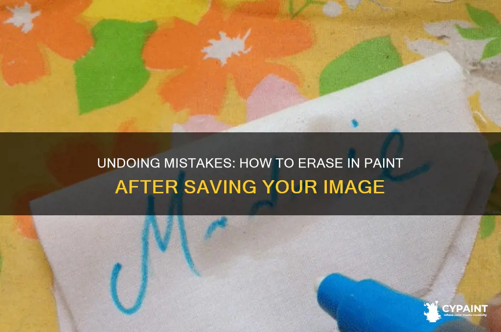 how to erase in paint after image has been saved