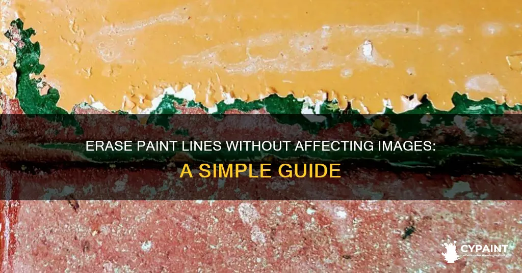 how to erase lines on paint without erasing image