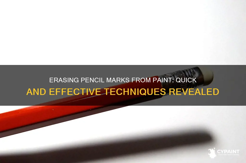 how to erase pencil marks from paint