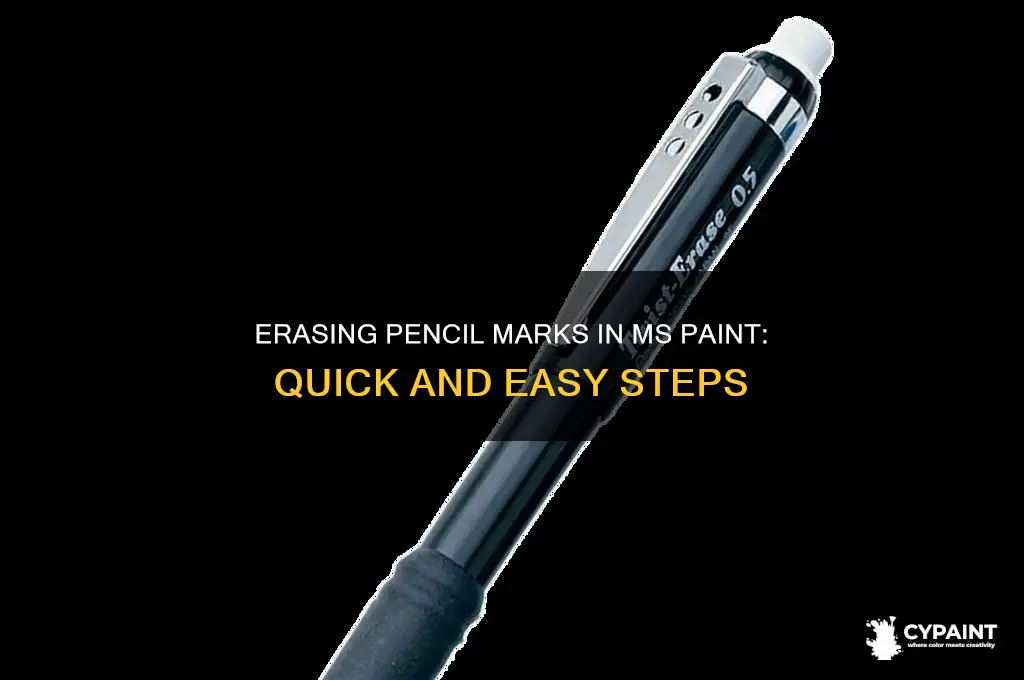 how to erase pencil marks in ms paint