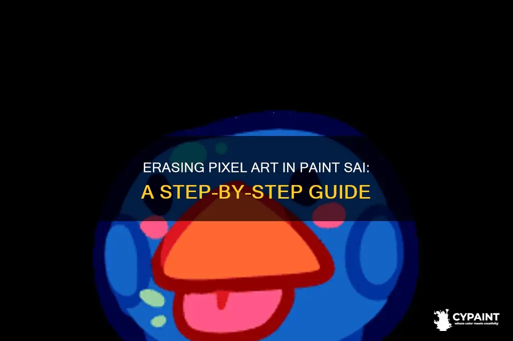 how to erase pixel art in paint sai