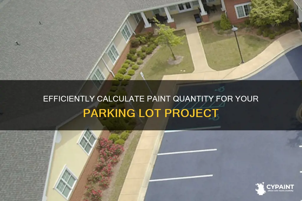 how to estimate amount of paint patking lot