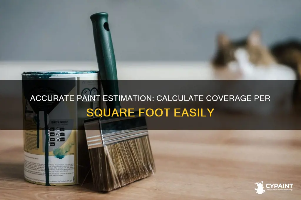 how to estimate paint per square foot