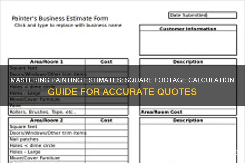 how to estimate painting jobs by square footage