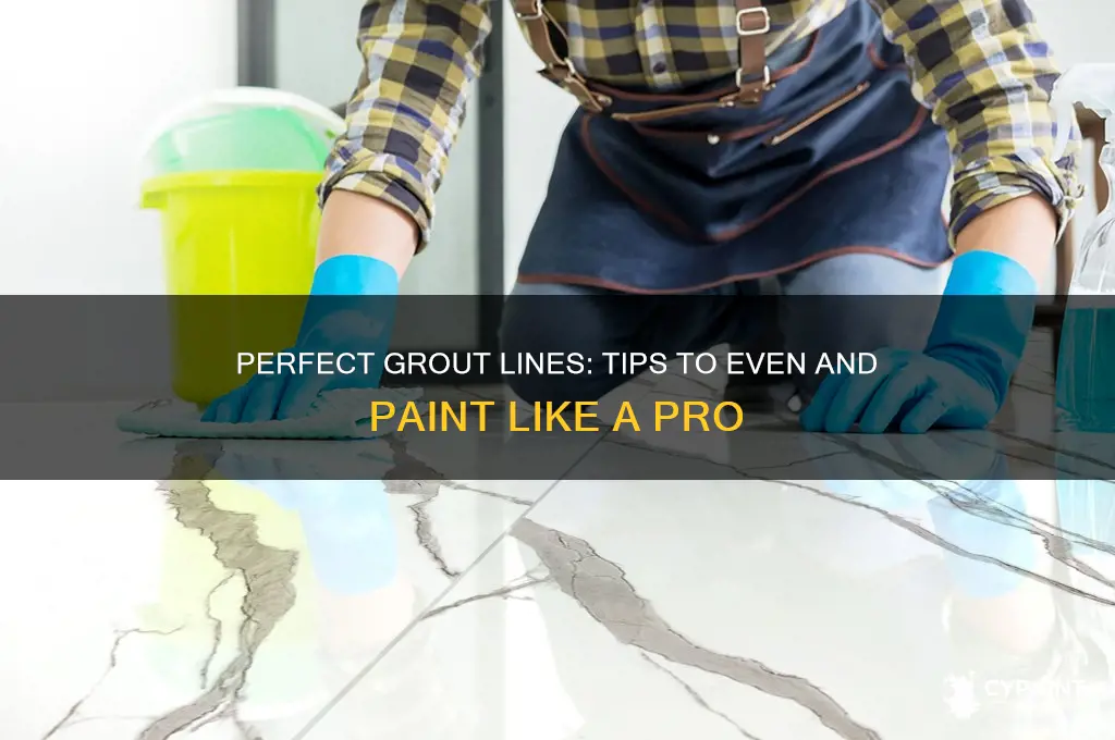 how to even out grout and paint line