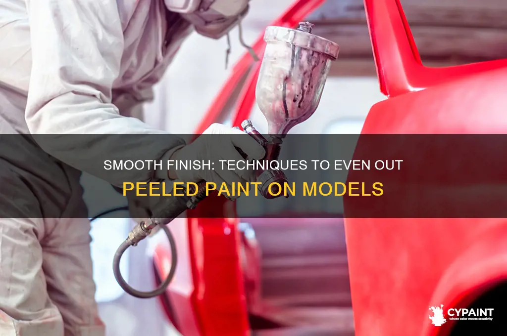 how to even out peeled paint on models
