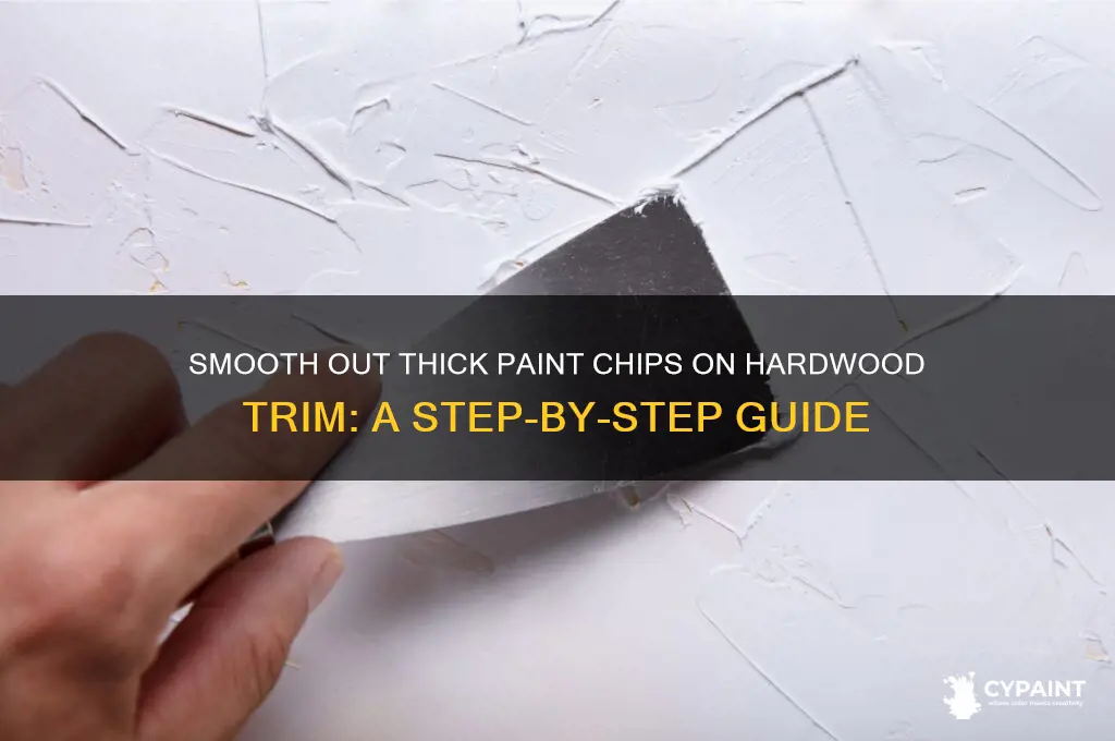 how to even out thick paint chips on hardwood trim