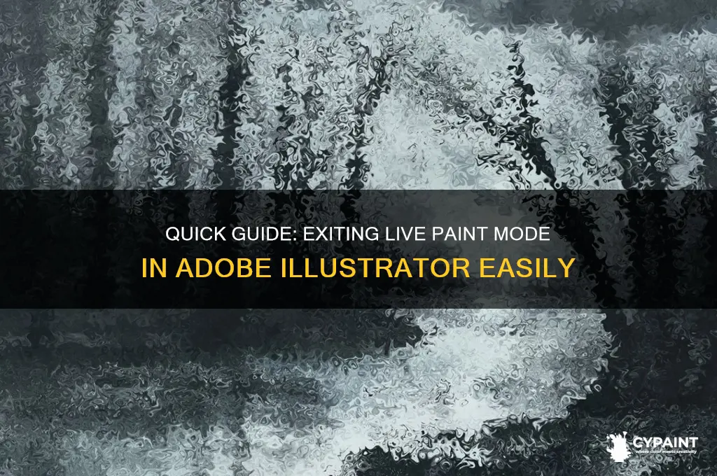 how to exit live paint mode in illustrator