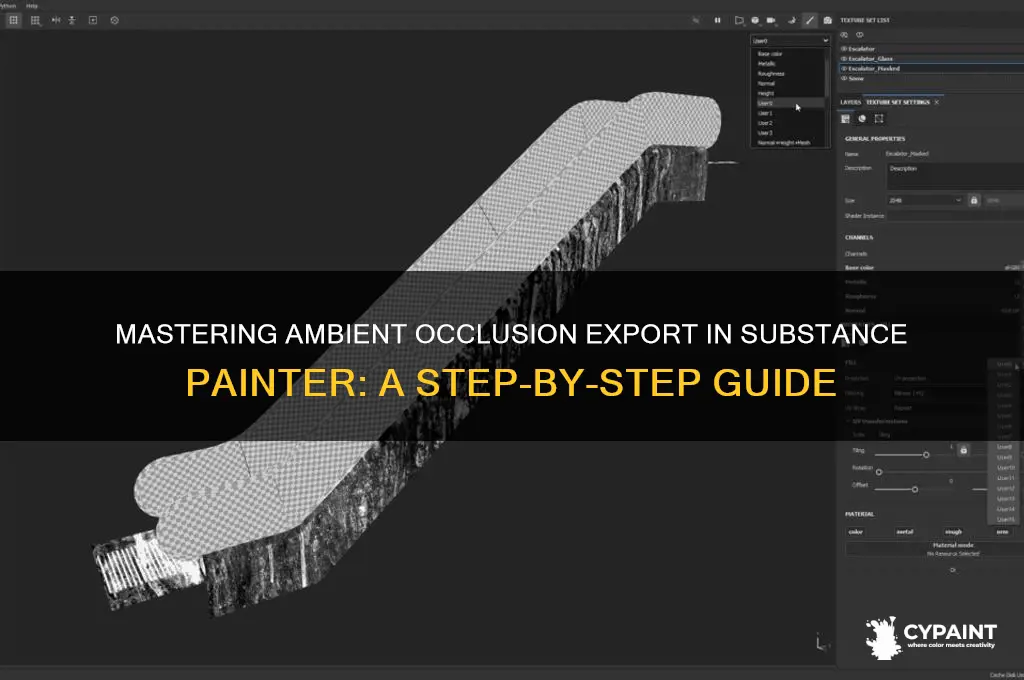 how to export ambient occlusion from substance painter