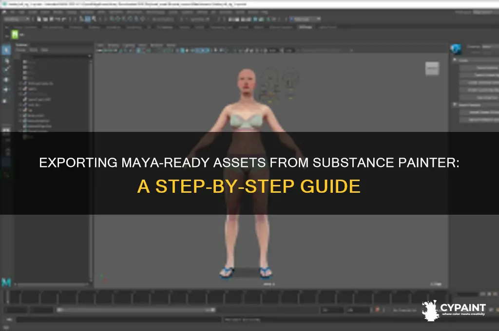 how to export for maya from substance painter