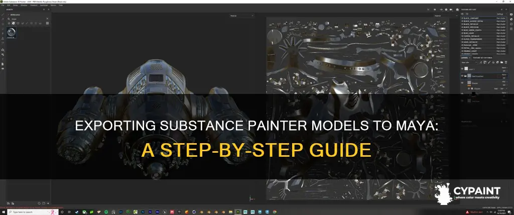 how to export model from substance painter to maya
