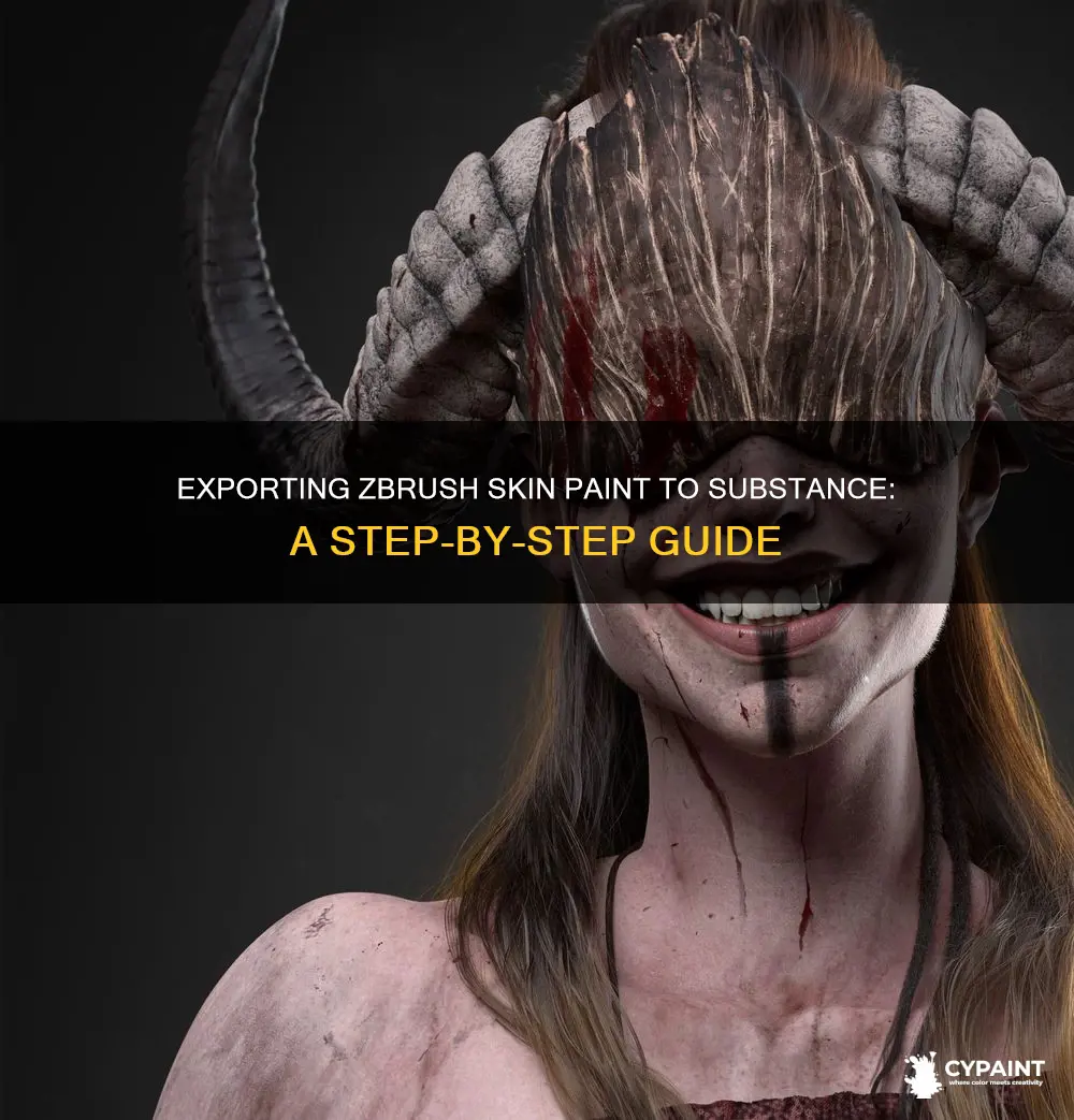 how to export skin paint from zbrush into substance
