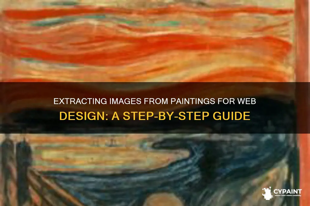 how to extract an image from a painting for website