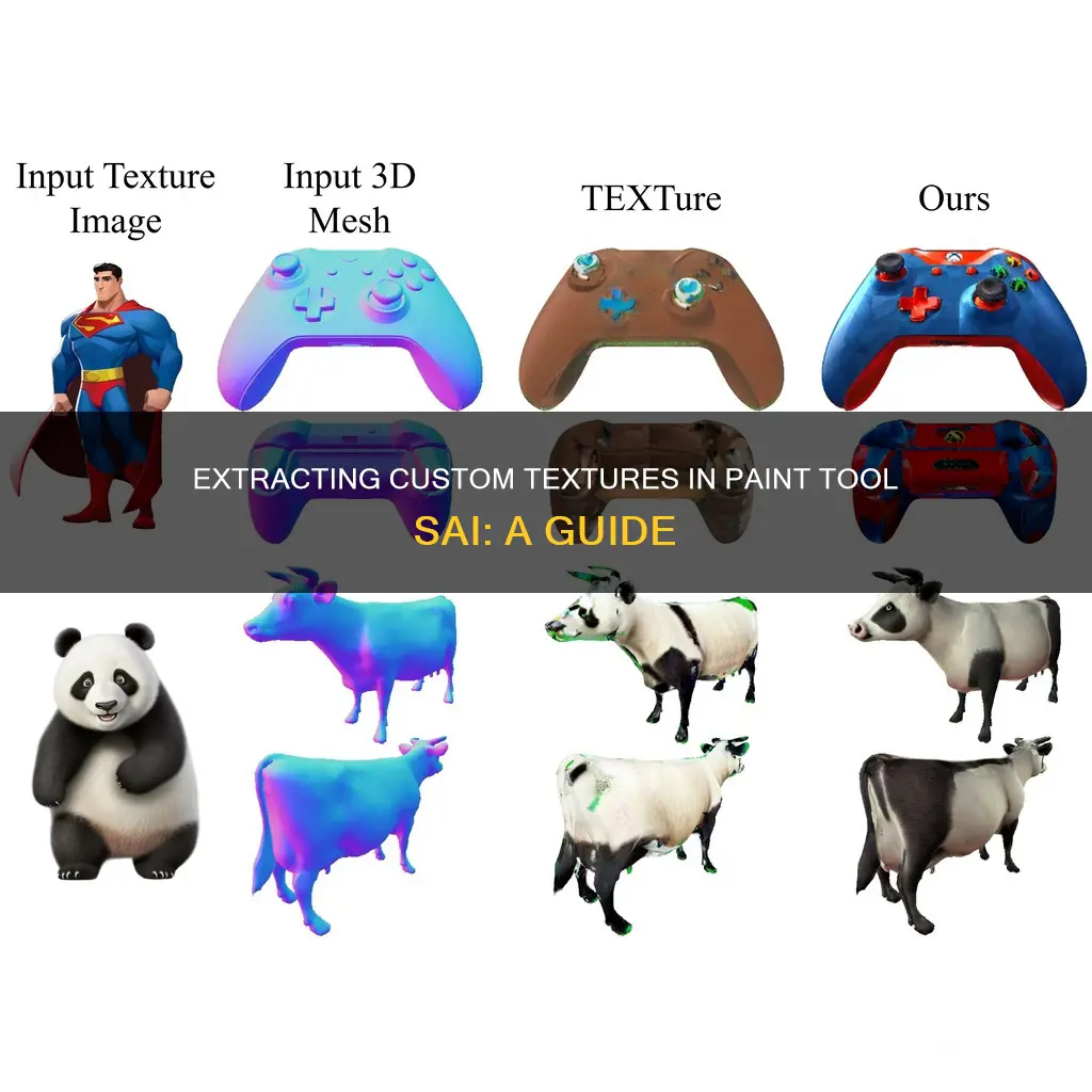 how to extract custom textures in paint tool sai