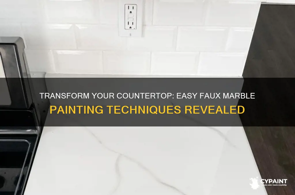 how to faux marble paint a countertop