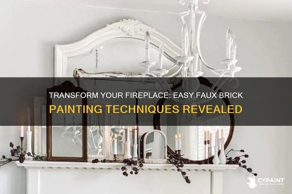 how to faux paint a brick fireplace