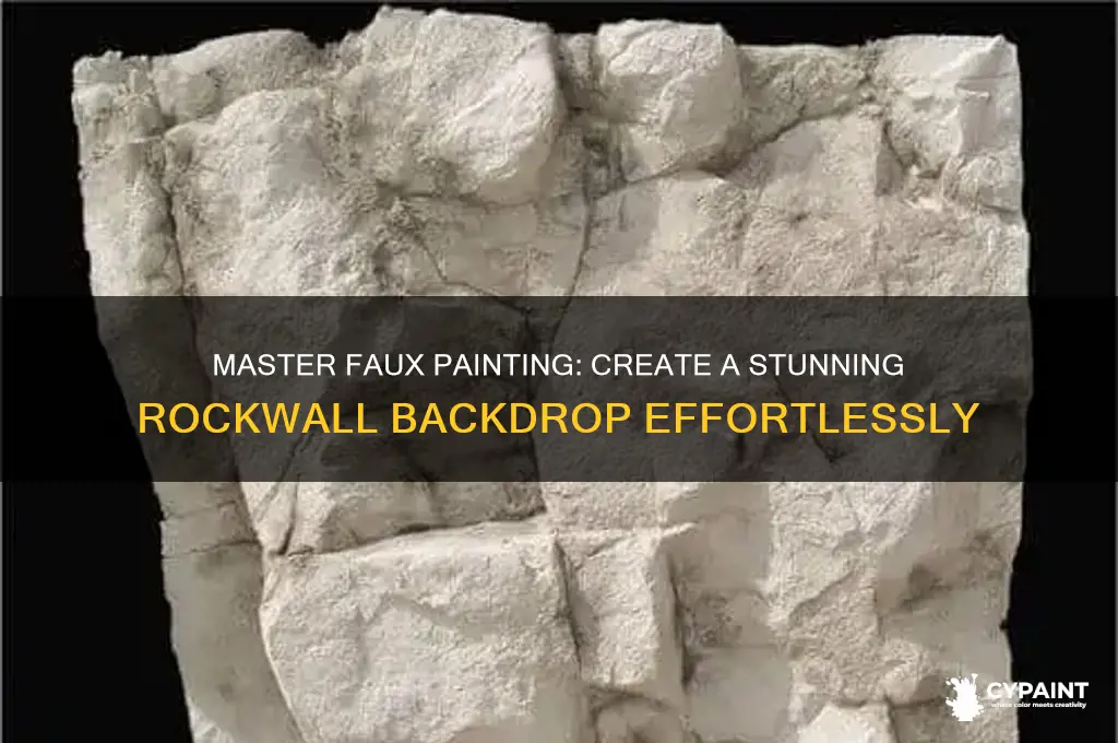 how to faux paint a rockwall back drop