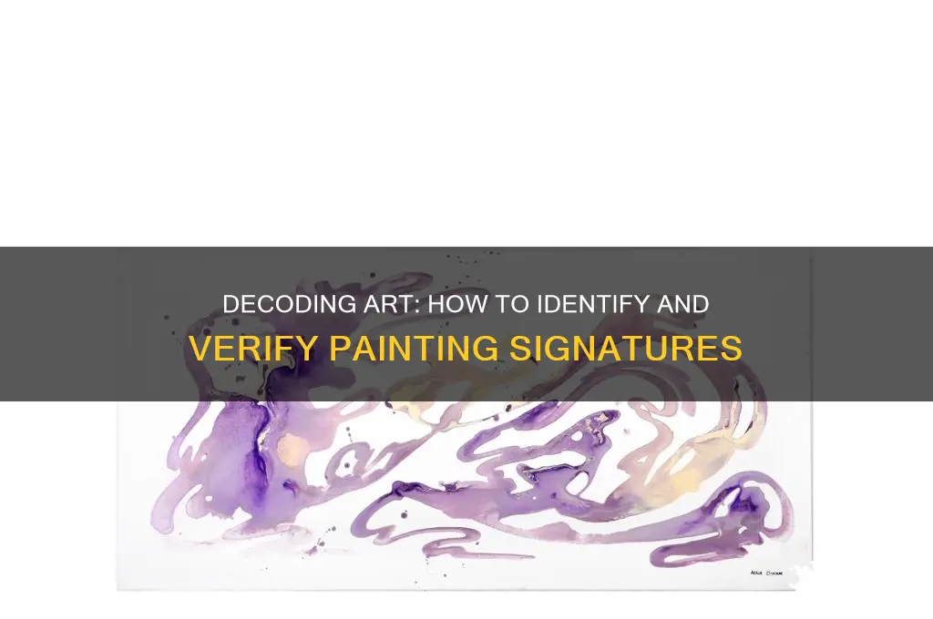 how to figure out a painting signature